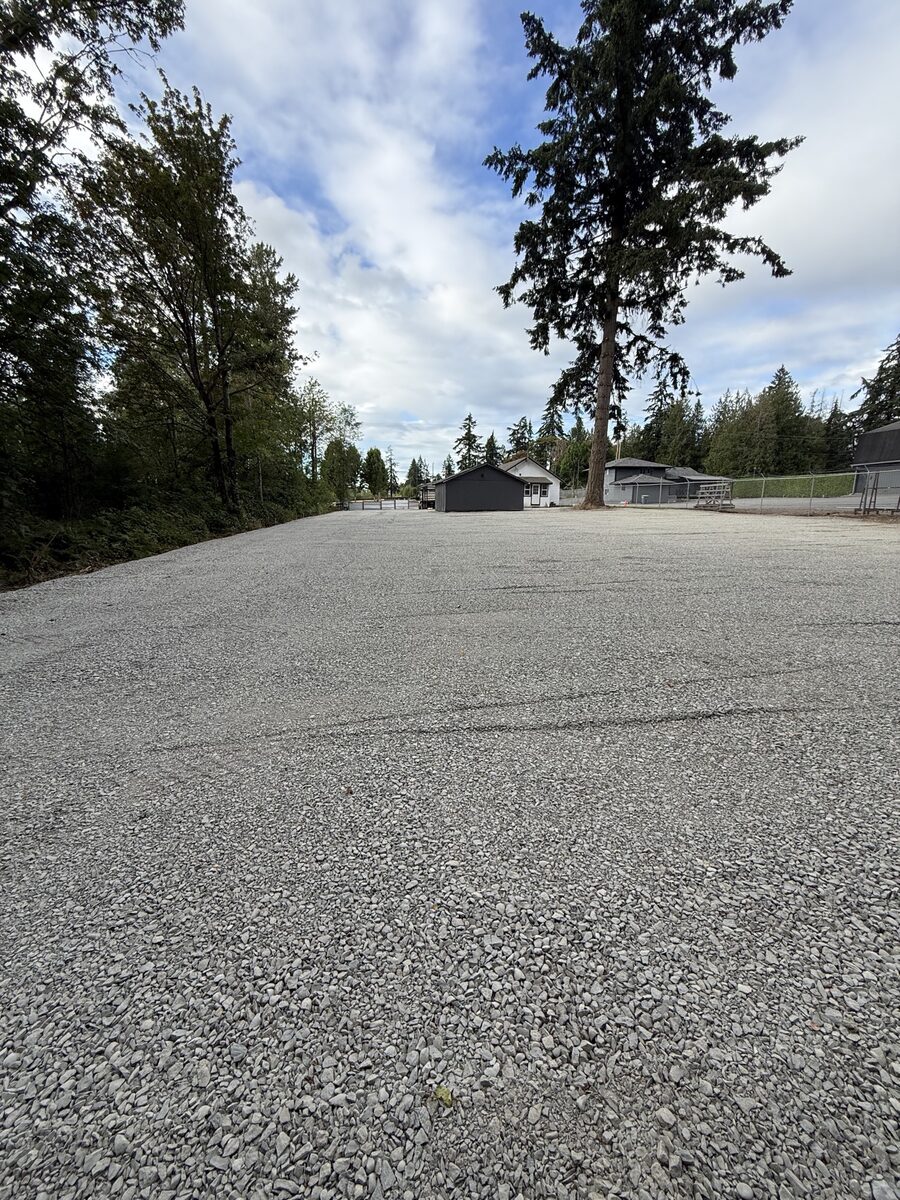 Finished compacted gravel lot